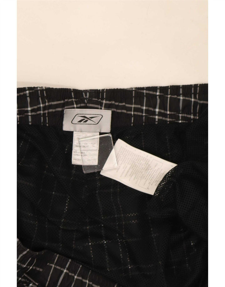 Pantaloncini da bagno Reebok da uomo 2XL poliestere nero a quadri