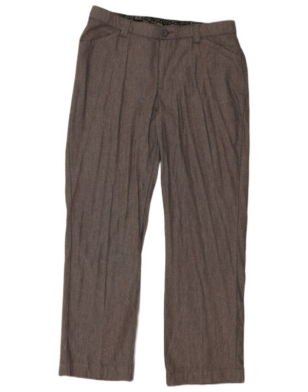 Pantaloni casual dritti da donna LEE US 12 Large W34 L30 Cotone a quadri grigi