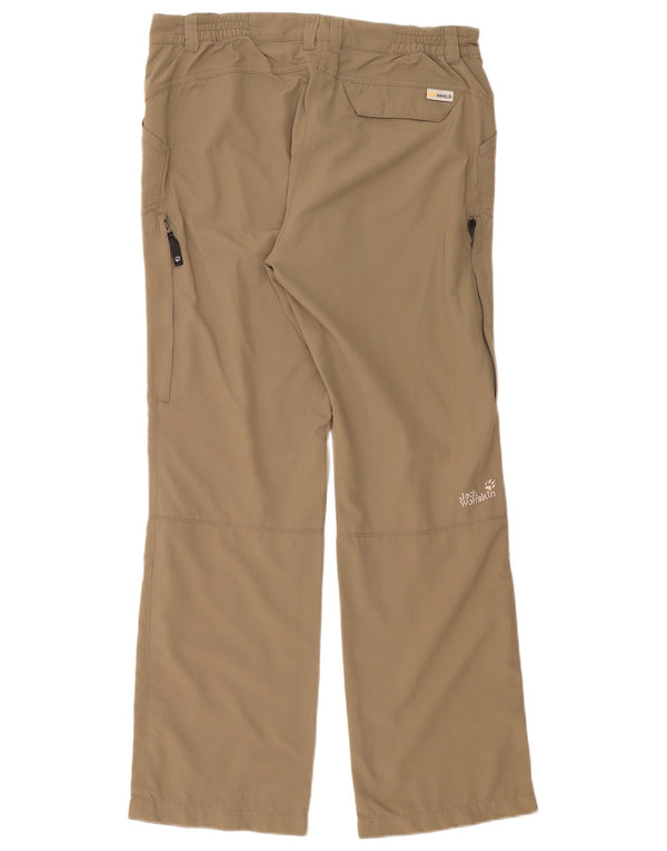 JACK WOLFSKIN Womens Hiking Cargo Trousers UK 12/14 Medium W34 L30 Khaki