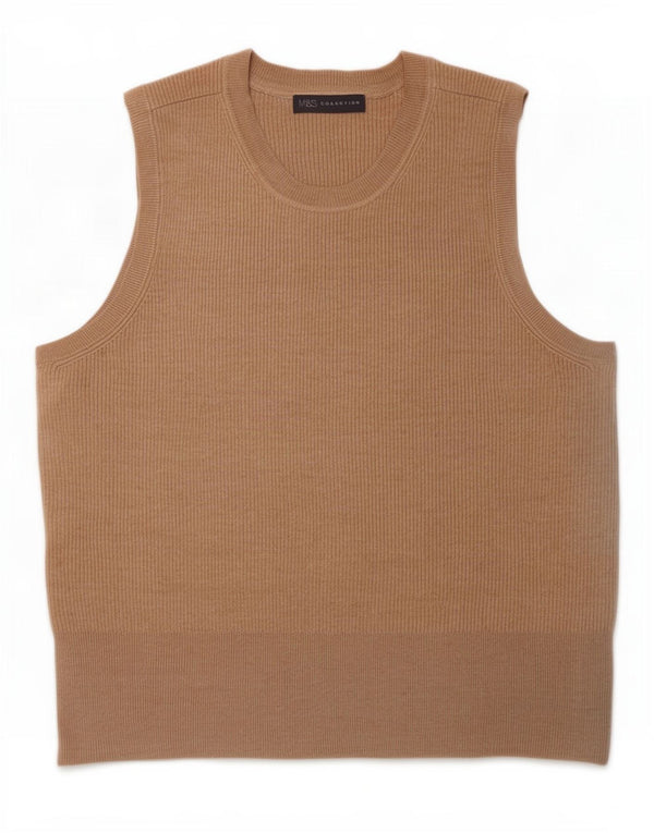Canotta da donna Marks & Spencer UK 24 4XL Viscosa beige