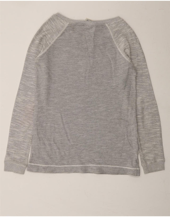 CHAMPION Womens Graphic Sweatshirt Jumper UK 14 Medium Grey Flecked Cotton Vintage Champion and Second-Hand Champion from Messina Hembry 