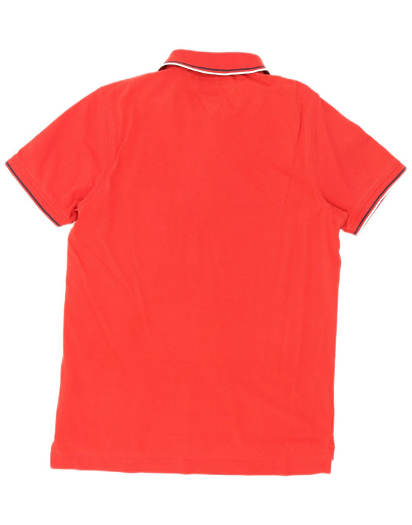 Polo slim fit da uomo Tommy Hilfiger grande rossa in cotone