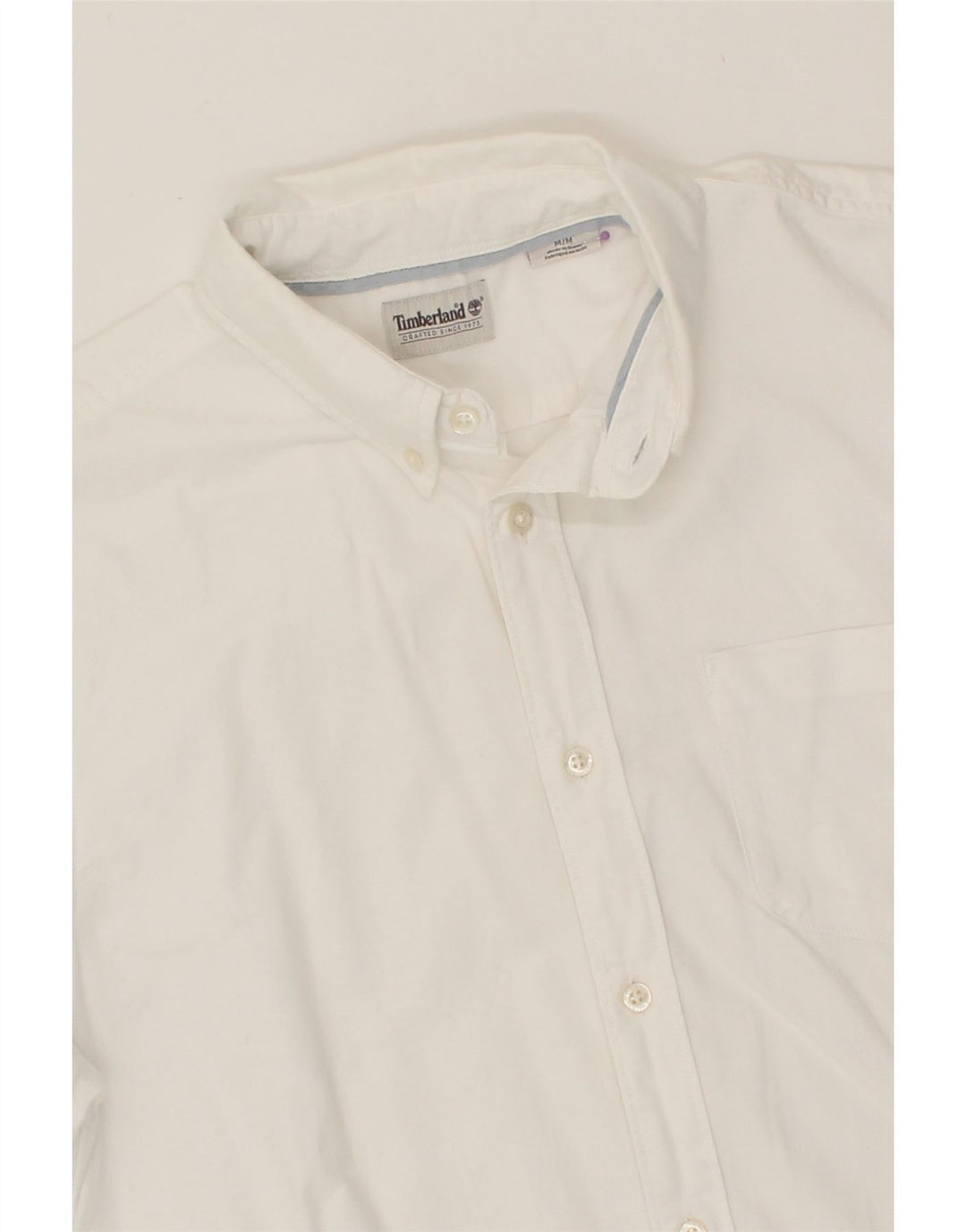 TIMBERLAND Mens Short Sleeve Shirt Medium White Cotton Vintage Timberland and Second-Hand Timberland from Messina Hembry 