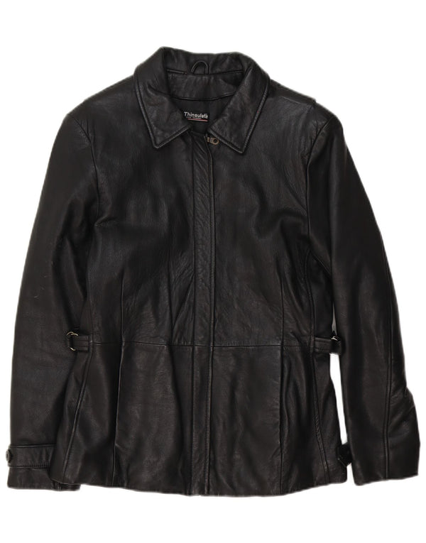 Giacca in pelle da donna Wilson UK 10 piccola nera classica