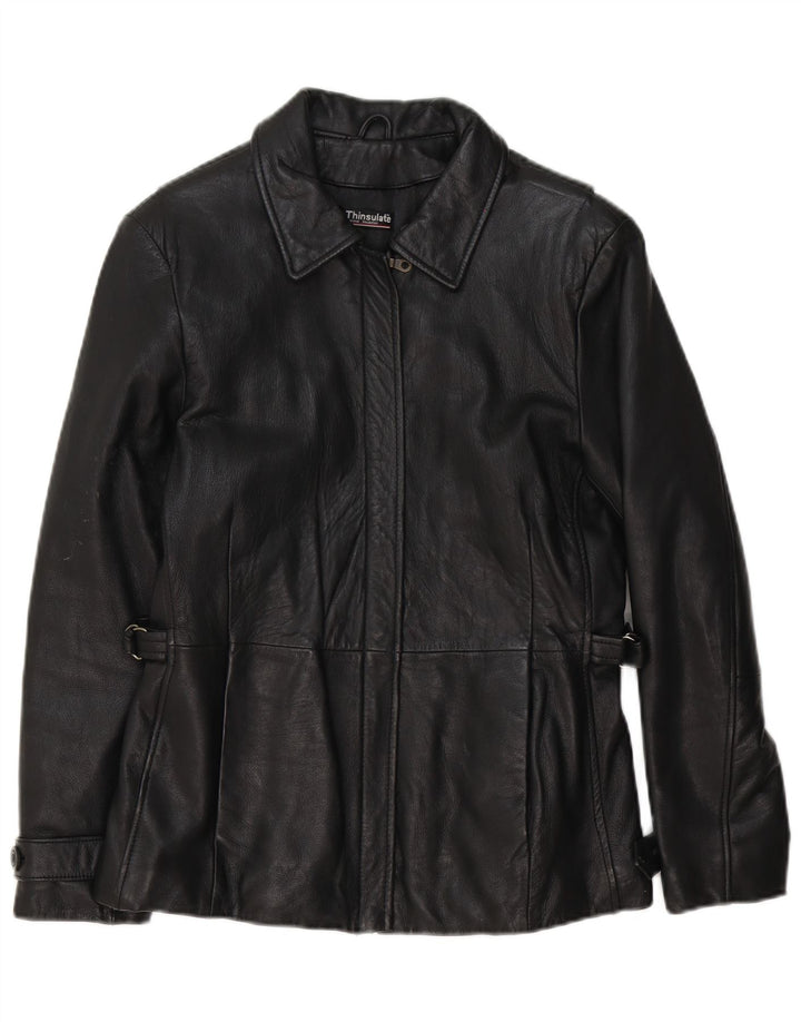 Giacca in pelle da donna Wilson UK 10 piccola nera classica