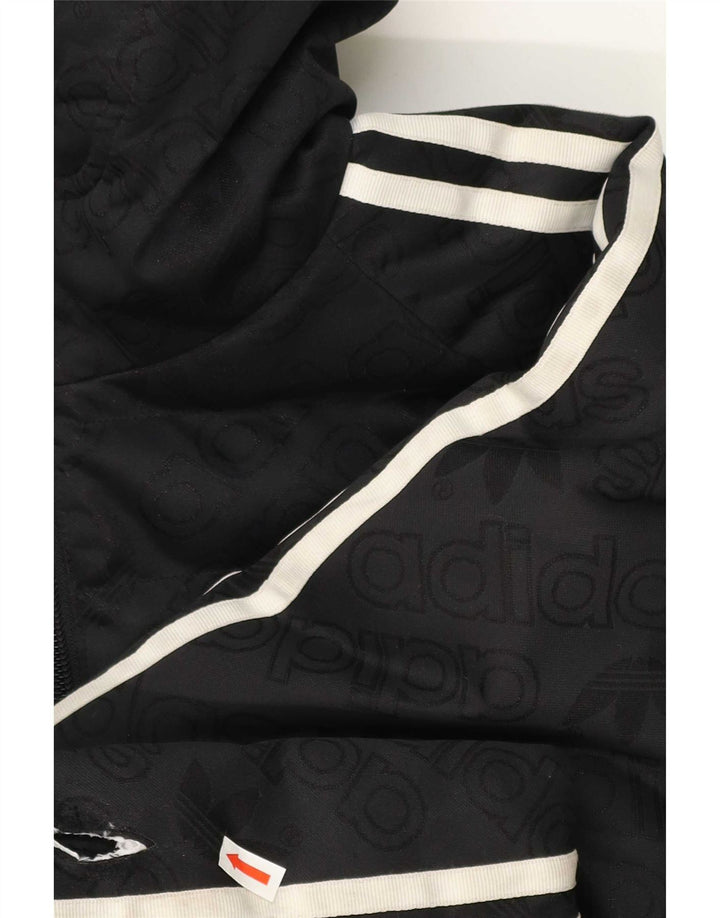Giacca imbottita con cappuccio grafico da donna Adidas UK 8 Small poliestere nero