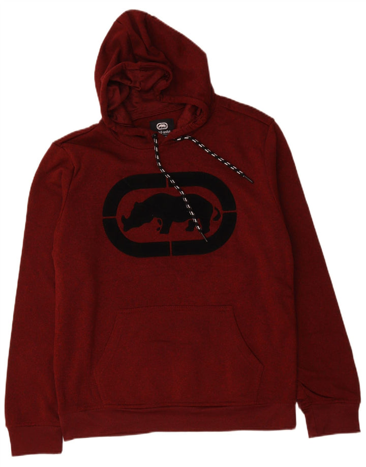 Maglione con cappuccio grafico da uomo Ecko Unltd piccolo poliestere bordeaux