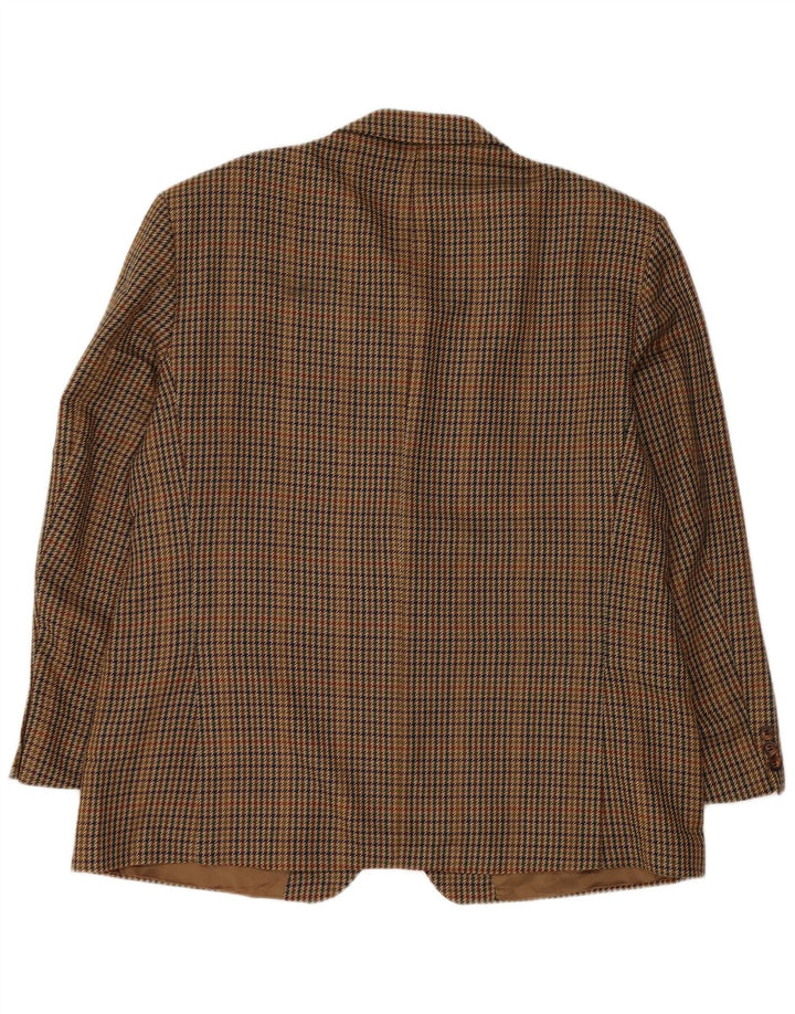 Giacca blazer a 2 bottoni Marks & Spencer da uomo UK 44 2XL pied de poule marrone