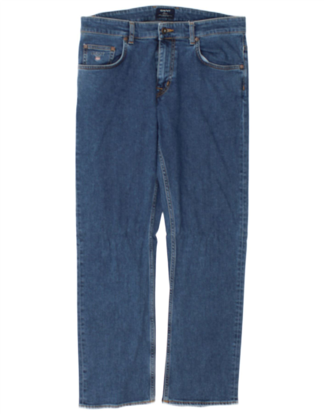 Jeans dritti da uomo vestibilità regolare Gant W32 L30 cotone blu