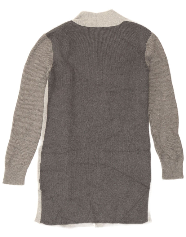 Maglione cardigan lungo da donna Marks & Spencer UK 6 XS Grigio Colourblock