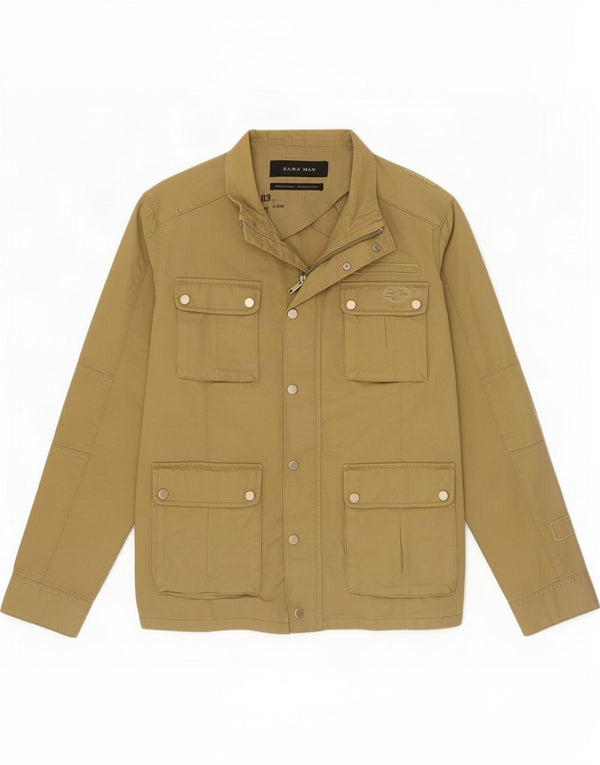 Giacca utility da uomo Zara UK 42 XL cotone kaki