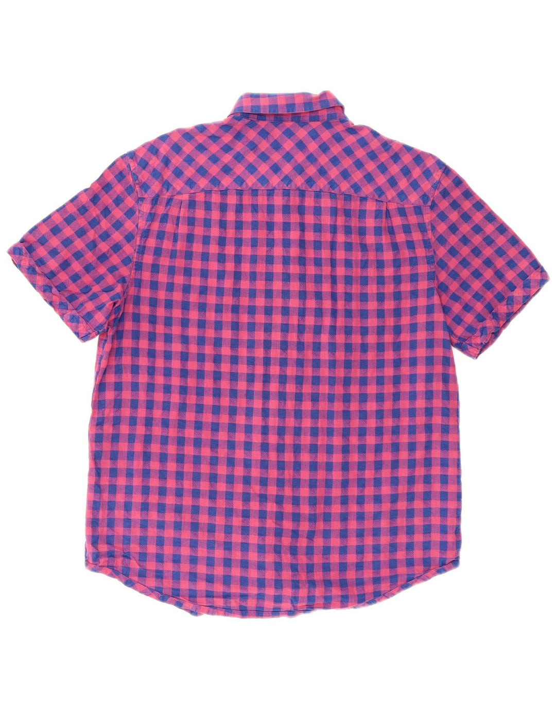 Penguin Camicia a maniche corte da uomo grande a quadretti rosa