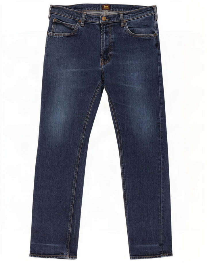 Jeans dritti Lee Daren Zip Fly da donna W36 L30 cotone blu