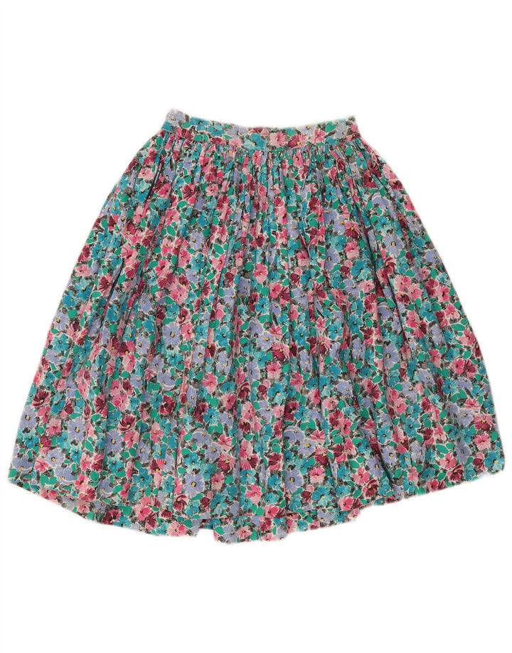 Gonna svasata da donna vintage W30 media floreale multicolore