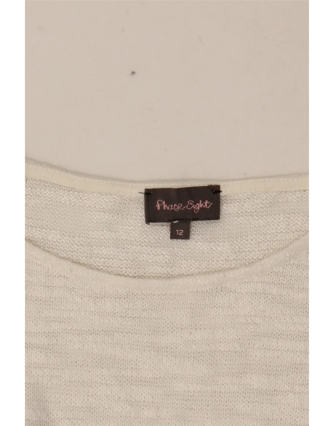 PHASE EIGHT Top da donna a maniche lunghe UK 12 Medio Bianco floreale