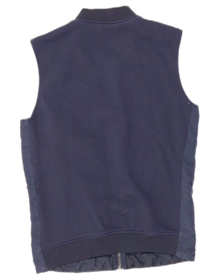 Gilet imbottito da uomo Zara UK 36 piccolo in poliestere blu navy
