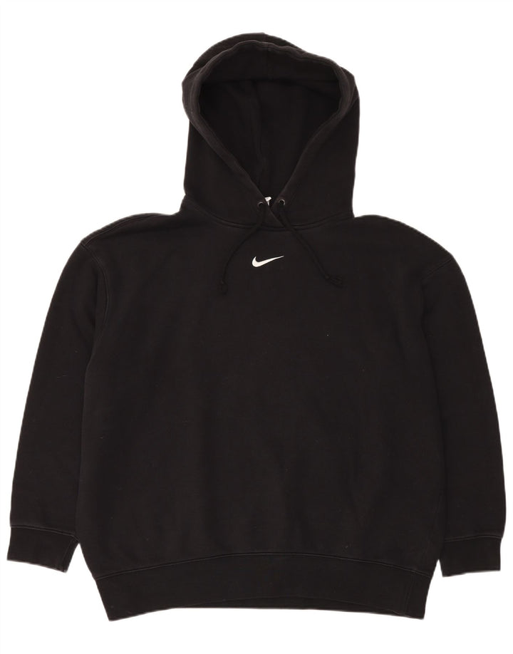 Maglione con cappuccio e vestibilità ampia NIKE da uomo, cotone medio nero