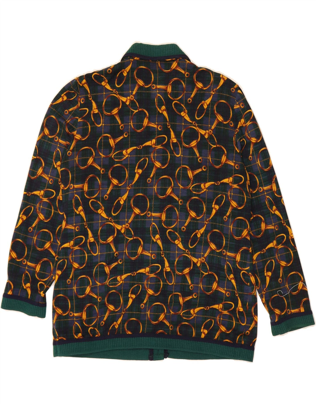 Maglione cardigan da donna con motivo astratto DOMINA UK 20 2XL Verde