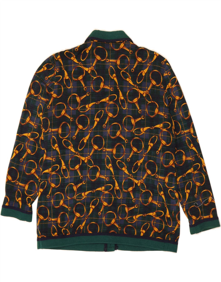 Maglione cardigan da donna con motivo astratto DOMINA UK 20 2XL Verde