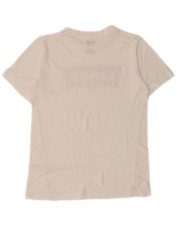 T-shirt grafica per ragazzi Levi's Top 11-12 anni in cotone bianco