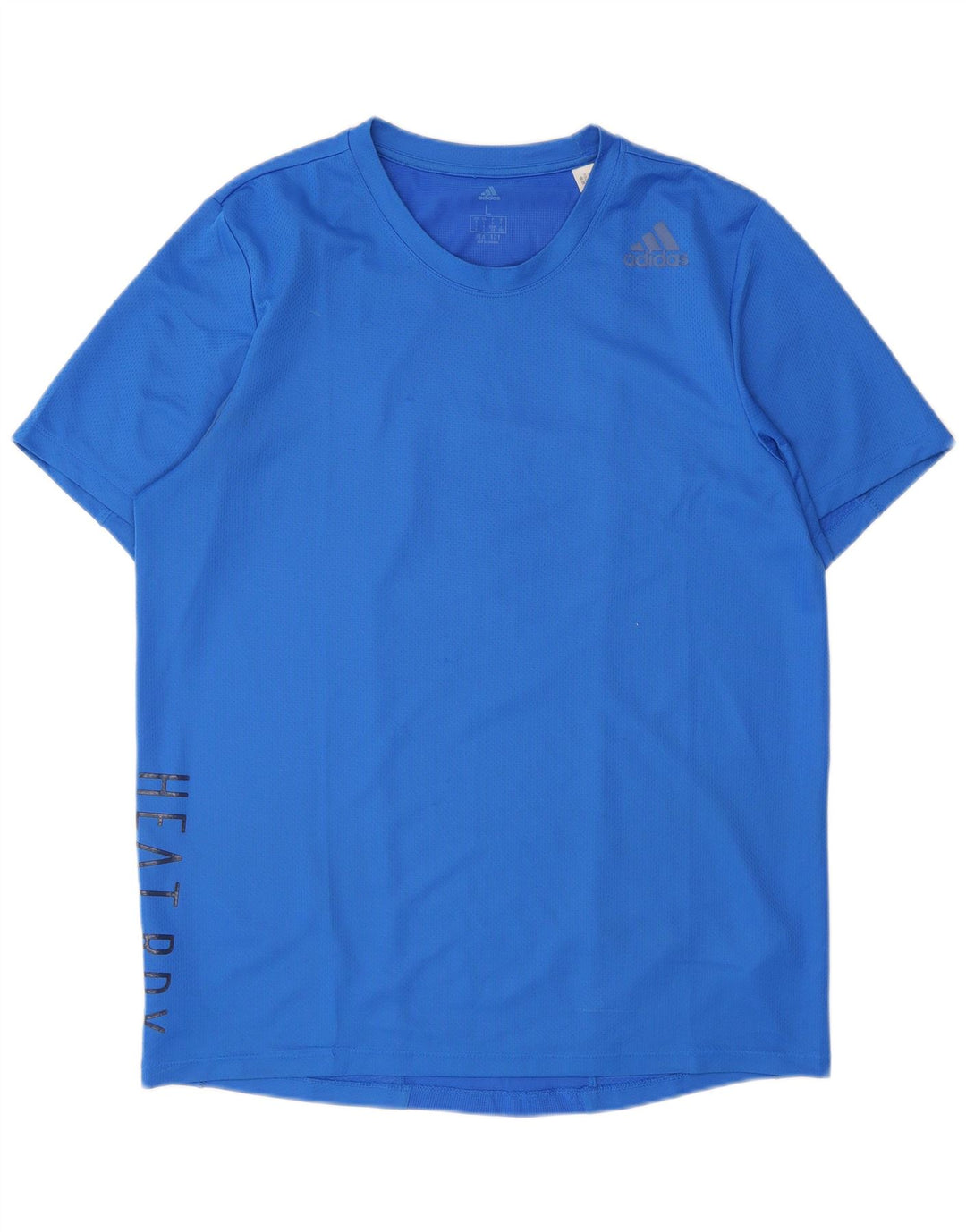 T-shirt grafica da uomo Adidas Top grande in poliestere blu