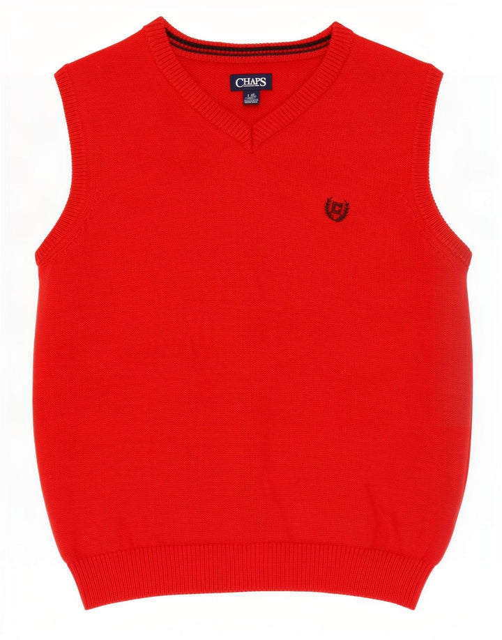 Canotta da ragazzo Chaps, 12-13 anni, grande, in cotone rosso