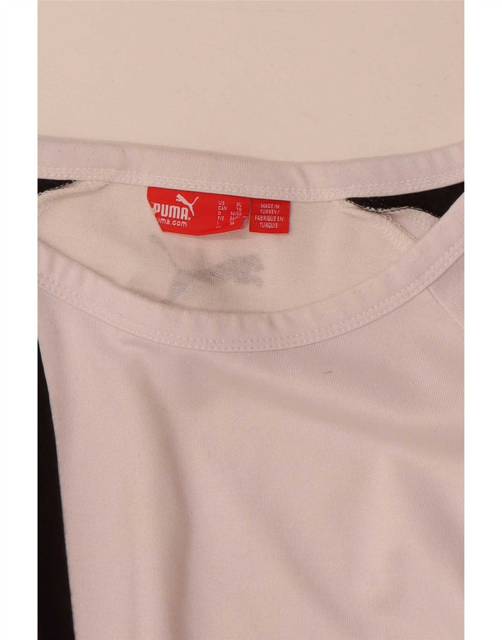 Maglia Puma da uomo a maniche lunghe XL bianca color block