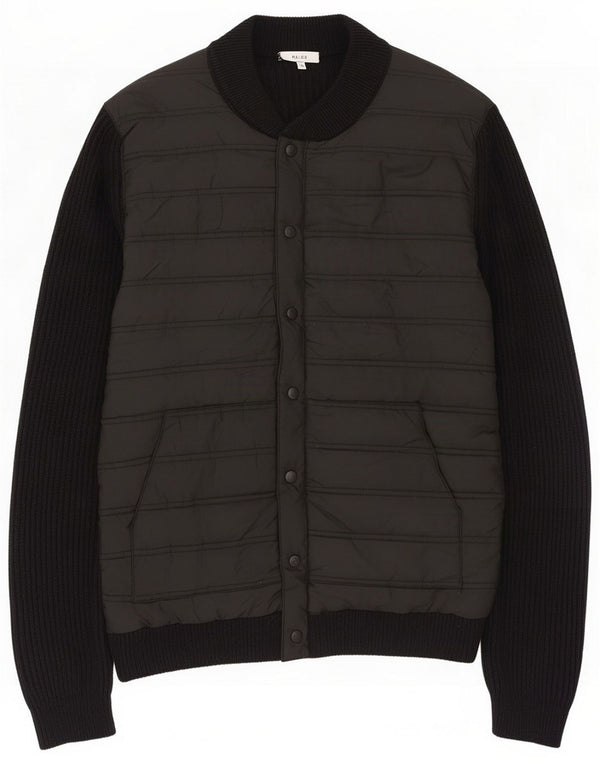 Giacca imbottita da uomo Reiss UK 40 Large Black Cotton