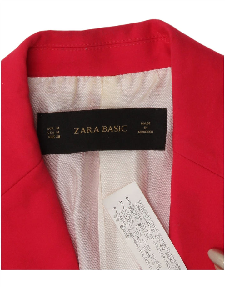 Giacca blazer a 1 bottone da donna Zara UK 14 poliestere rosa medio