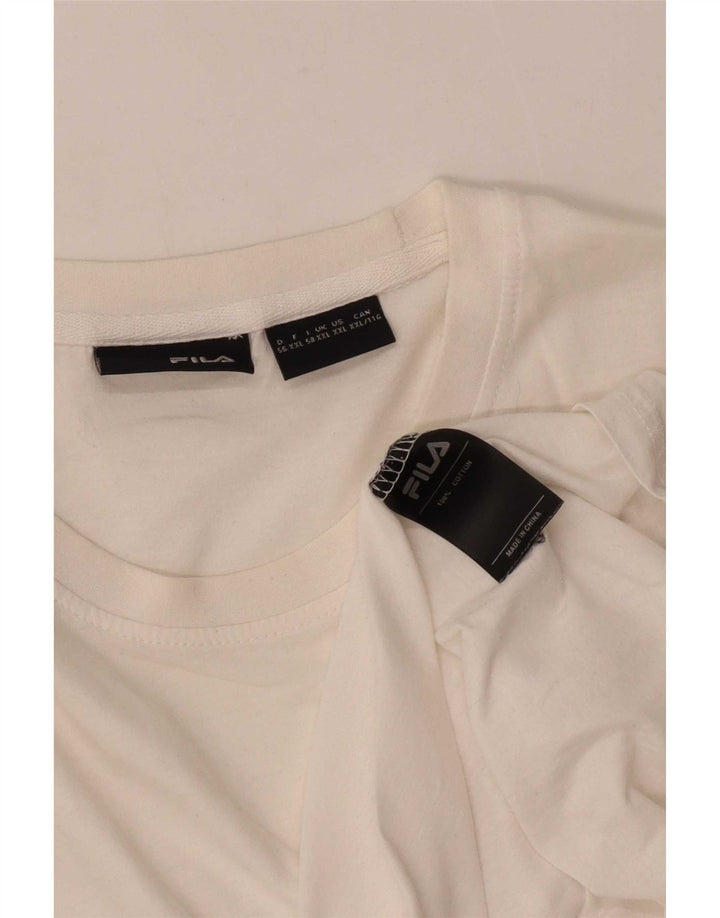 T-shirt da uomo Adidas Top 2XL cotone bianco