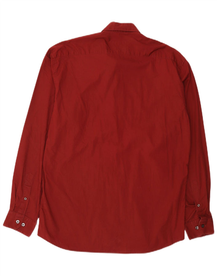 Camicia da uomo Massimo Dutti taglia 42 grande in cotone bordeaux