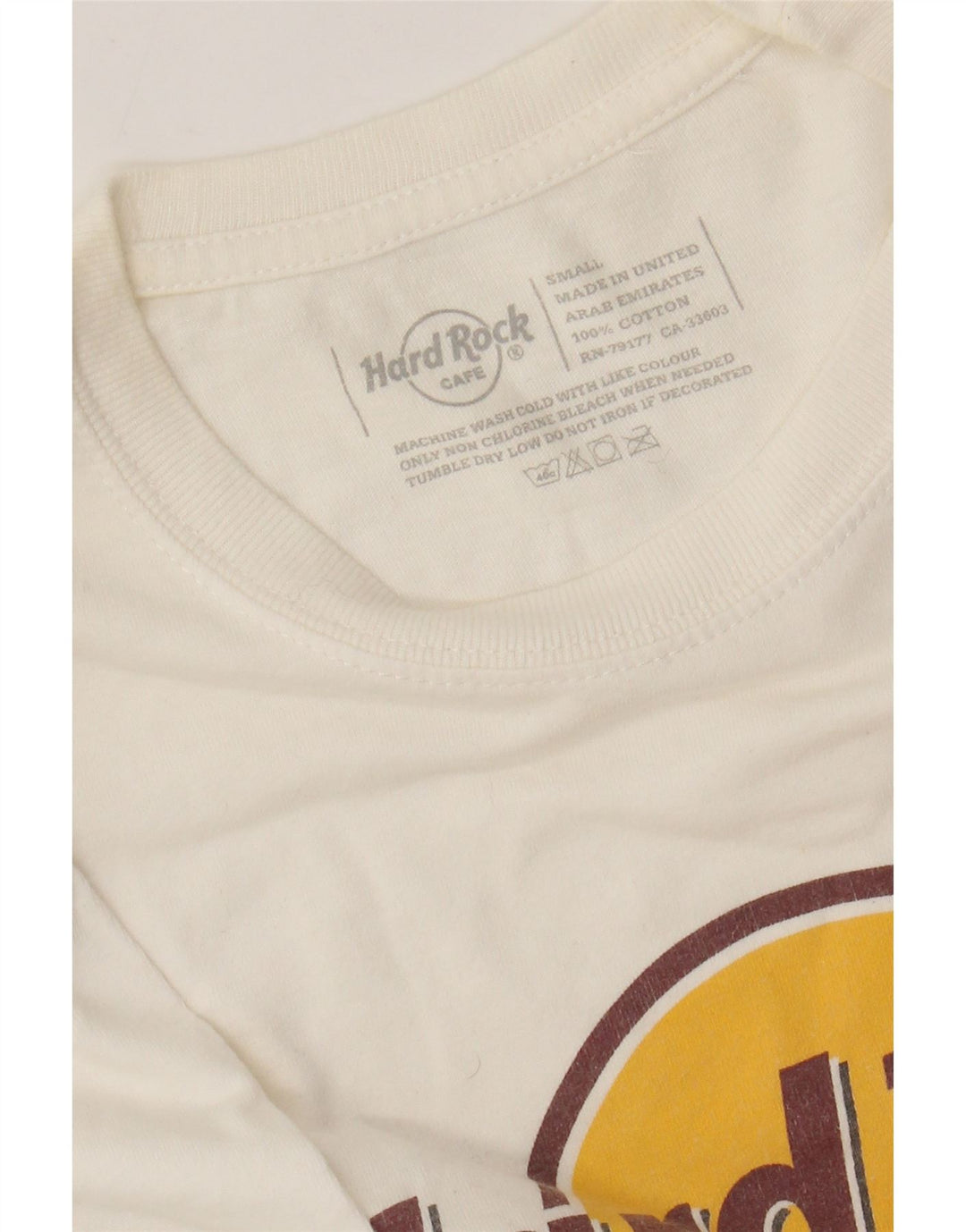 HARD ROCK CAFE T-shirt grafica da uomo di Londra, piccola, in cotone bianco