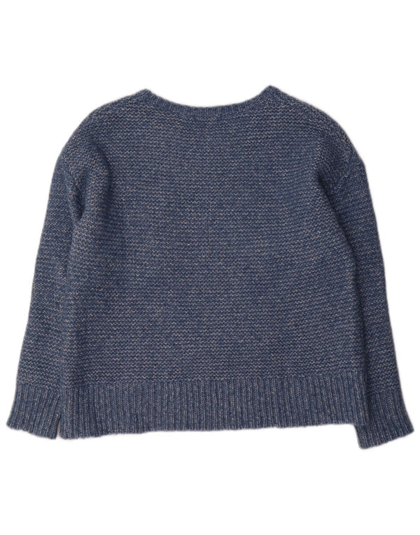 Maglione maglione oversize con scollo a barca da donna Sun68 UK 10 piccolo cotone blu