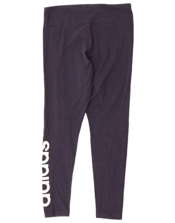 Leggings grafici Adidas da donna UK 16/18 grande blu navy