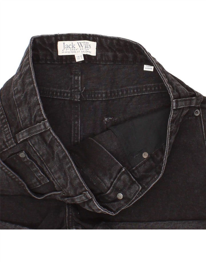 JACK WILLS Womens Denim Shorts UK 10 Small W27 Black Vintage Jack Wills and Second-Hand Jack Wills from Messina Hembry 