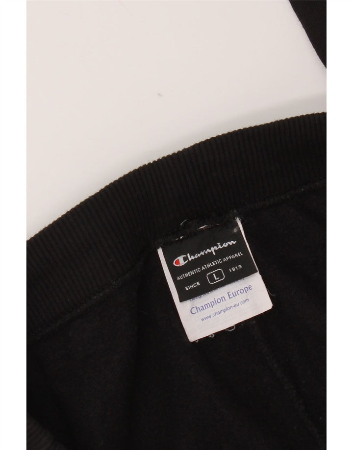 Pantaloni da tuta da uomo Champion grandi in cotone nero