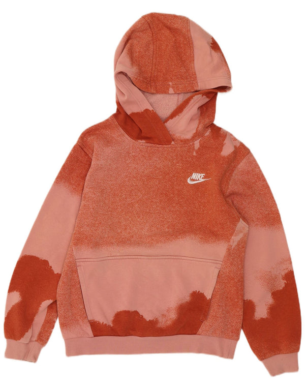 Felpa con cappuccio Nike per ragazze, vestibilità rilassata, 10-11 anni, arancione tie dye