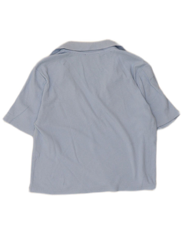 Polo corta da donna Zara UK 14 grande blu