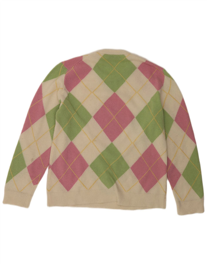 Maglione da uomo girocollo Pringle, maglione medio, multicolore, a rombi/diamante
