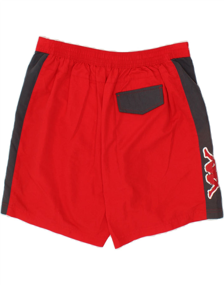 KAPPA Boys Graphic Swimming Shorts 11-12 Years 2XL Red Vintage Kappa and Second-Hand Kappa from Messina Hembry 