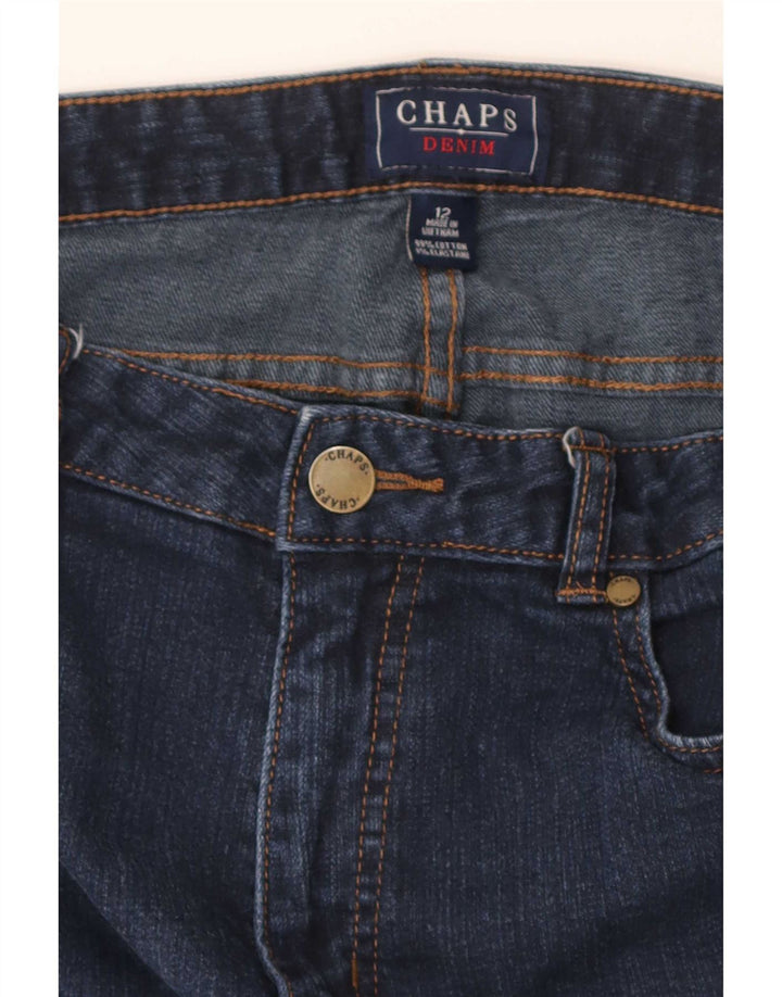 Jeans dritti da donna Chaps US 12 Large W36 L32 Cotone blu navy