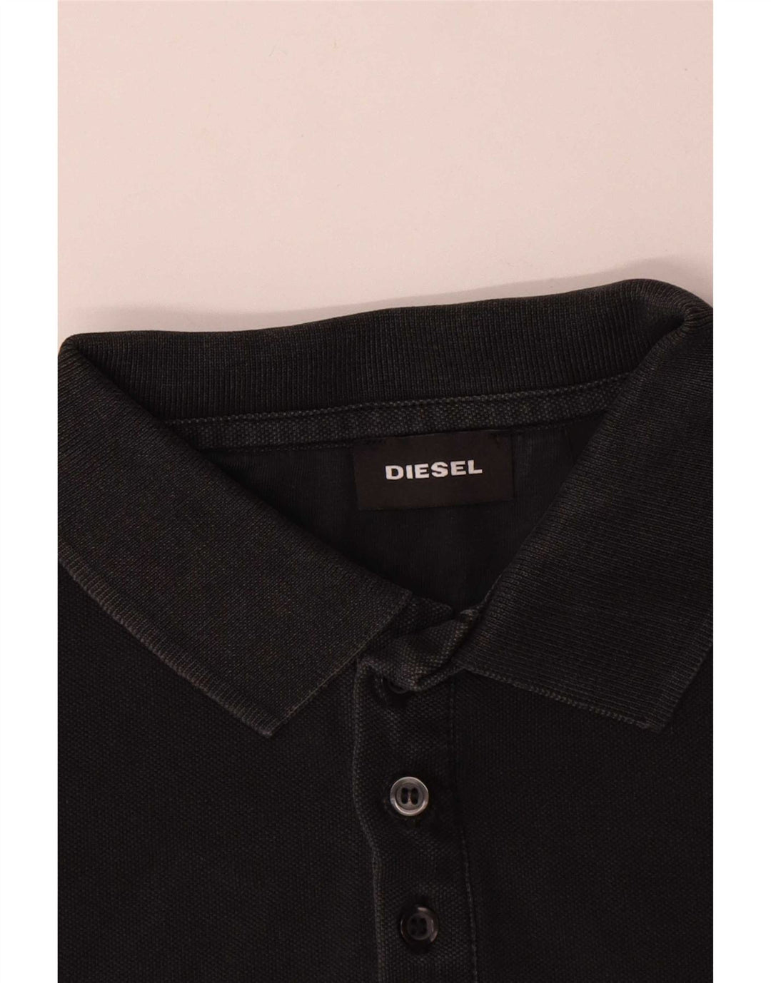 Polo da uomo Diesel piccola in cotone nero