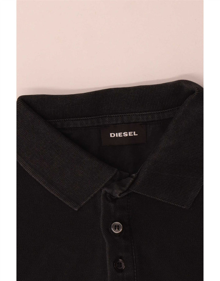 Polo da uomo Diesel piccola in cotone nero