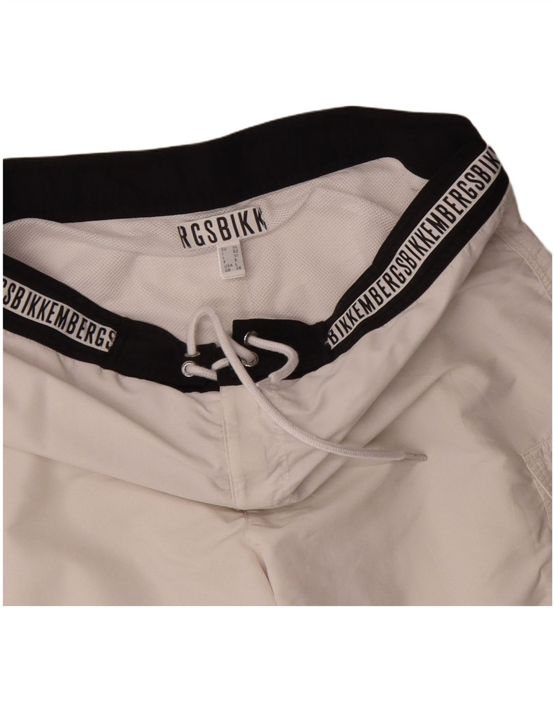 Bikkembergs Pantaloncini da bagno Graphic Cargo da uomo XL White Colourblock