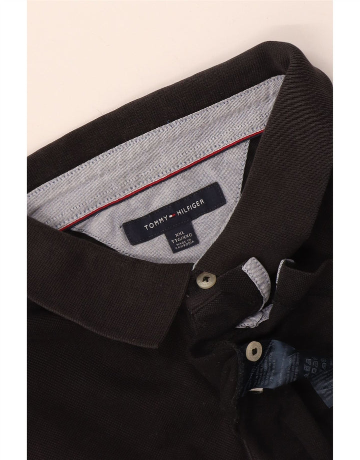 Polo da uomo Tommy Hilfiger 2XL cotone nero