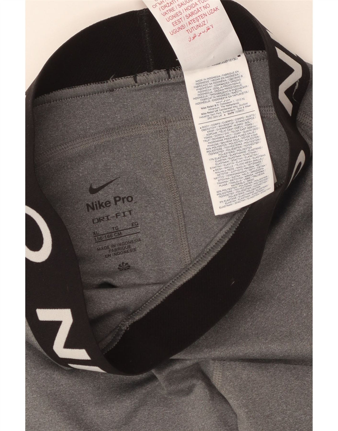 Leggings grafici NIKE per ragazze Dri Fit 13-14 anni XL grigio color block