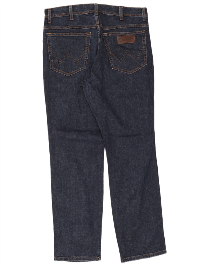 Jeans slim da uomo Wrangler W36 L30 cotone blu navy