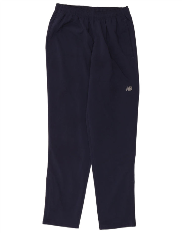Pantaloni da tuta da uomo New Balance medio poliestere blu navy