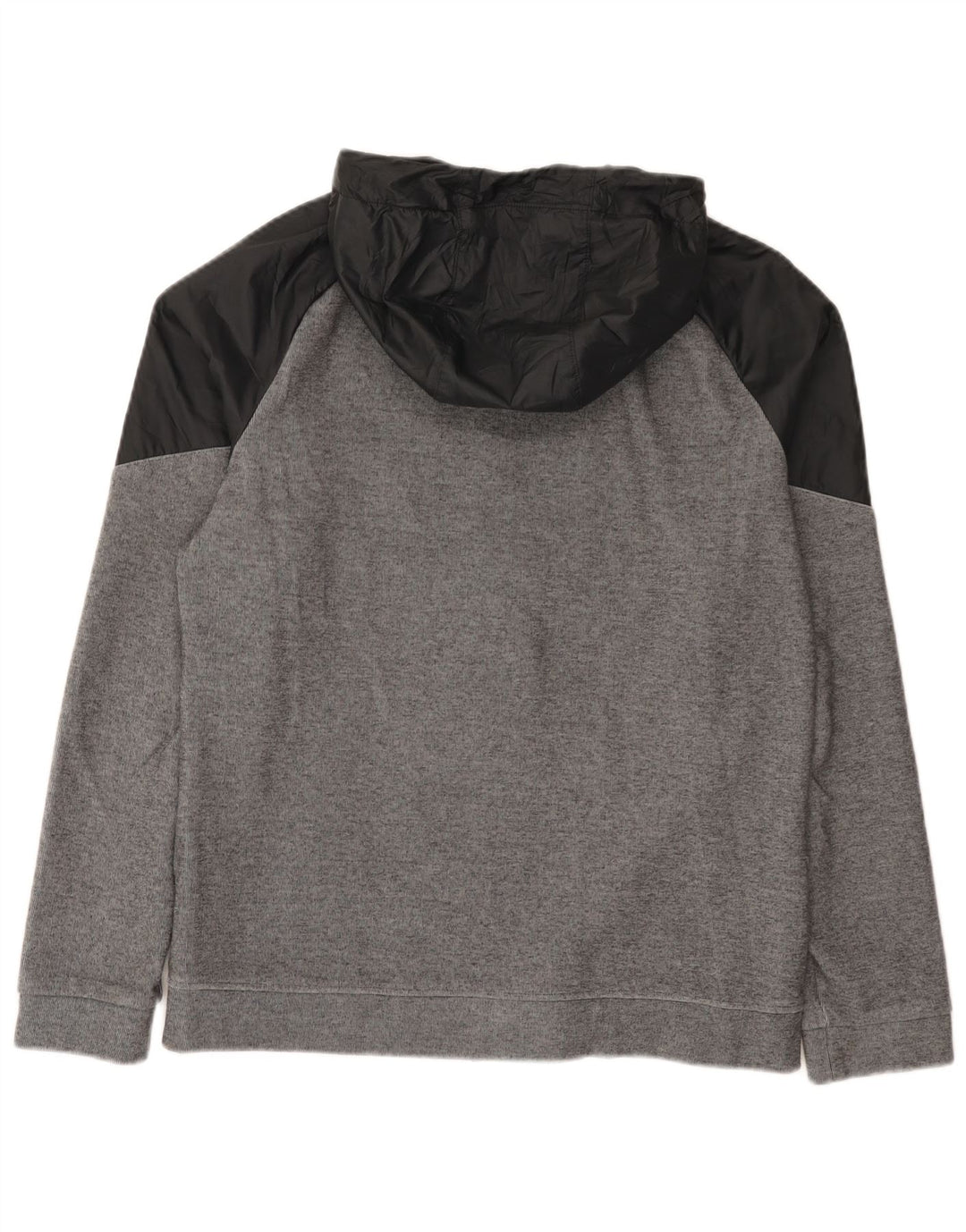 Felpa con cappuccio e zip Nike da uomo in cotone color block grigio medio