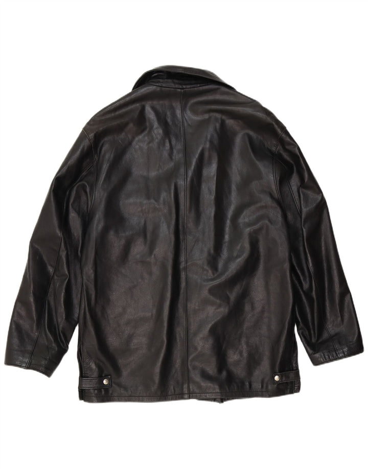 Giacca in pelle da uomo Davin UK 40 Large in pelle nera